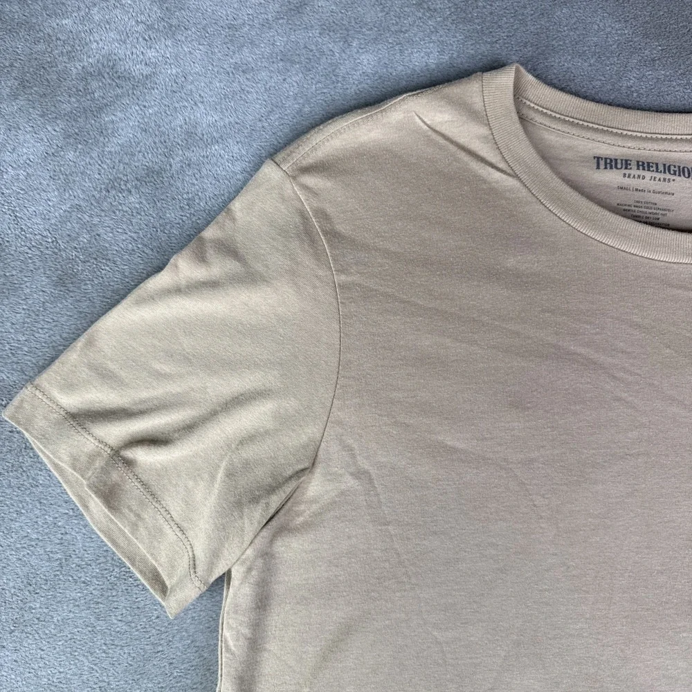 True Religion T-shirt Men's Size Small Beige NEW ORIGINAL WITH TAGS